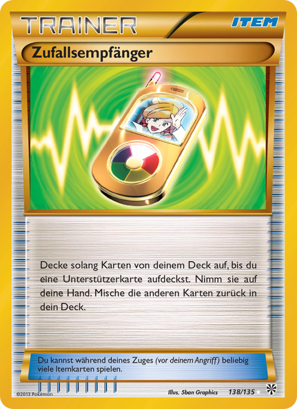 Zufallsempfänger 138 — Plasma-Sturm (German Pokémon TCG card)