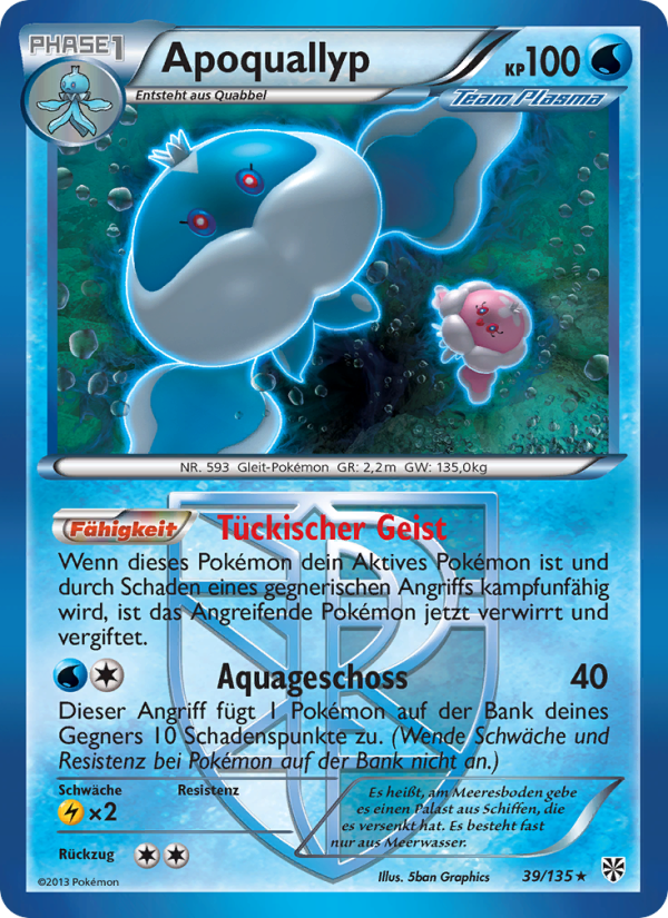 Apoquallyp 39 — Plasma-Sturm (German Pokémon TCG card)