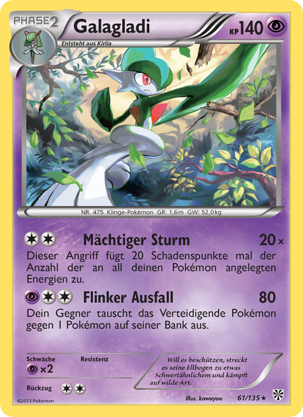 Galagladi 61 — Plasma-Sturm (German Pokémon TCG card)