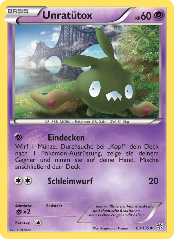 Unratütox 63 — Plasma-Sturm (German Pokémon TCG card)