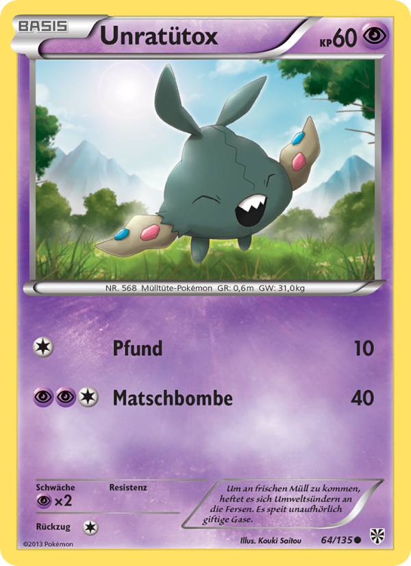 Unratütox 64 — Plasma-Sturm (German Pokémon TCG card)