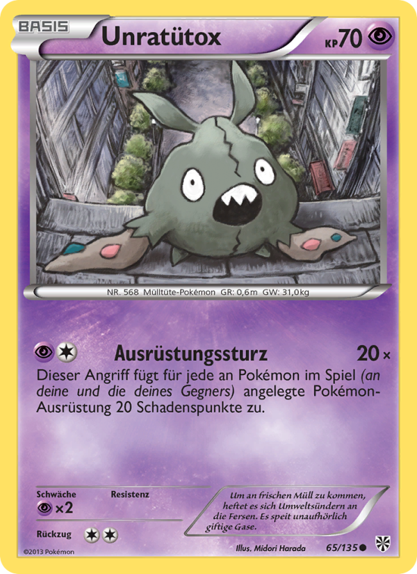 Unratütox 65 — Plasma-Sturm (German Pokémon TCG card)