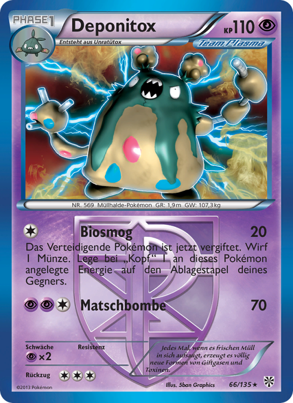 Deponitox 66 — Plasma-Sturm (German Pokémon TCG card)