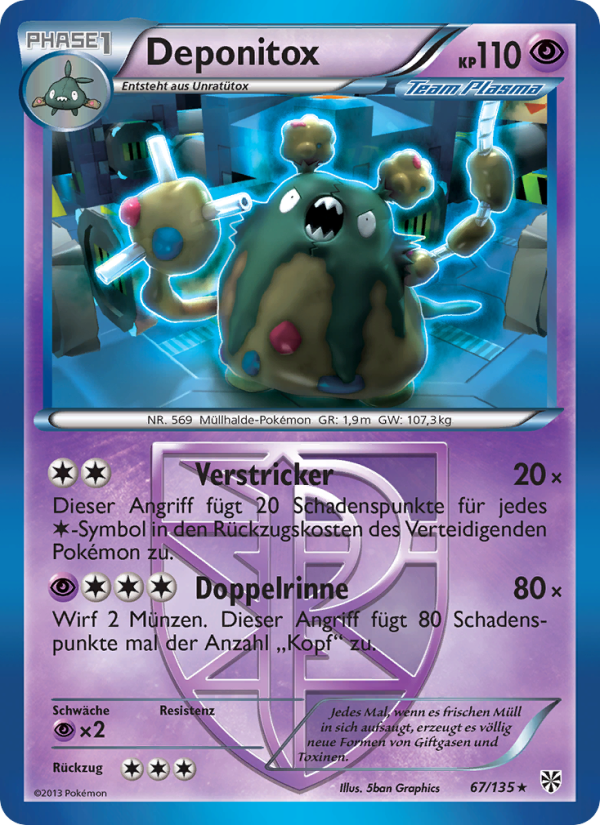 Deponitox 67 — Plasma-Sturm (German Pokémon TCG card)