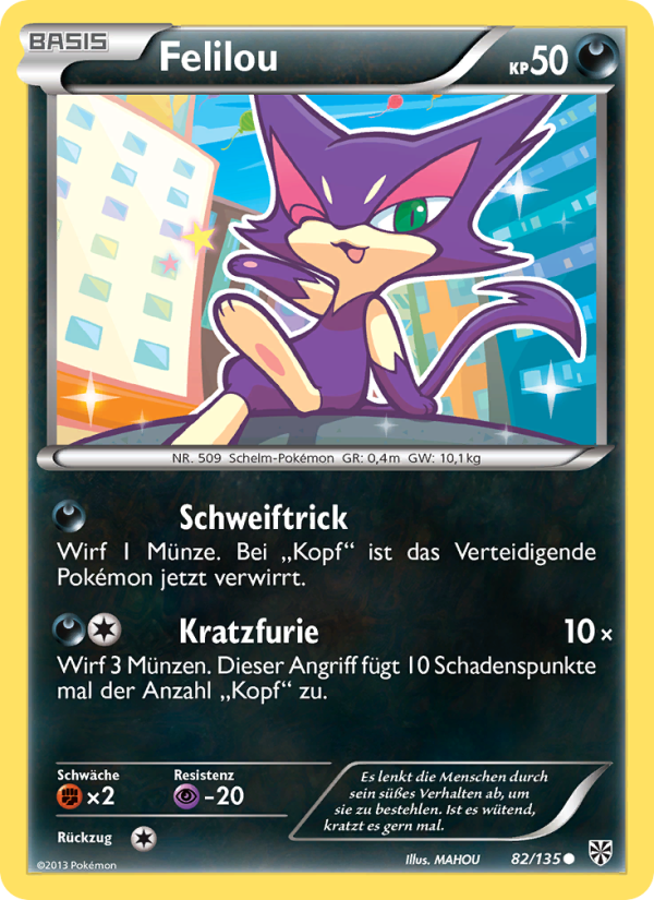 Felilou 82 — Plasma-Sturm (German Pokémon TCG card)
