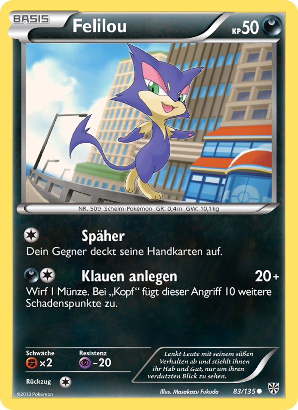 Felilou 83 — Plasma-Sturm (German Pokémon TCG card)