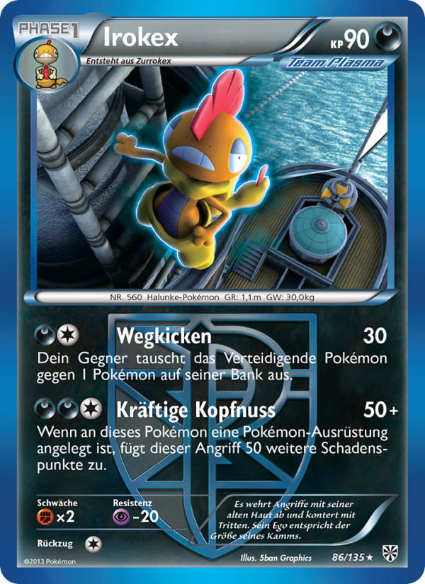 Irokex 86 — Plasma-Sturm (German Pokémon TCG card)