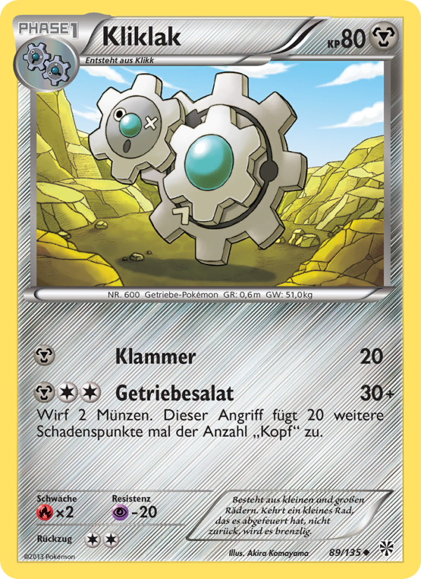 Kliklak 89 — Plasma-Sturm (German Pokémon TCG card)