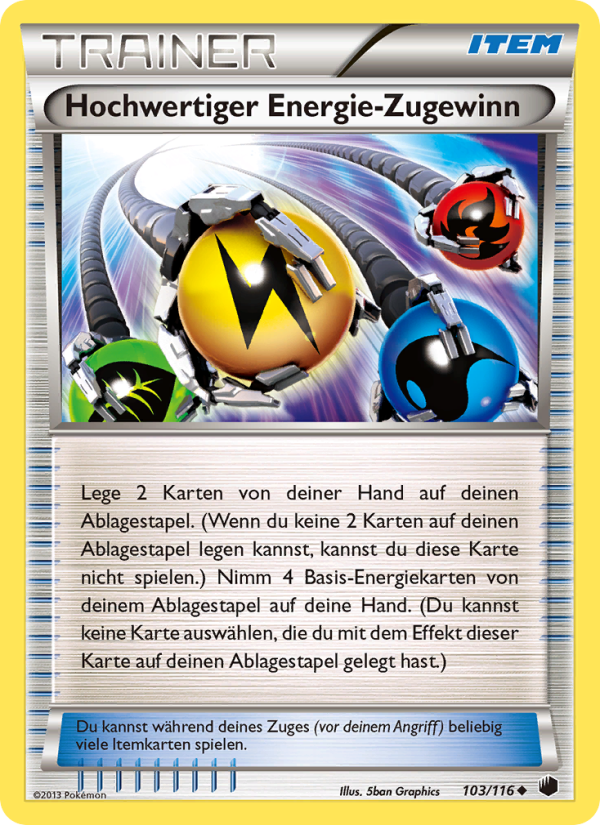 Überragender Energie-Zugewinn 103 — Plasma-Frost (German Pokémon TCG card)