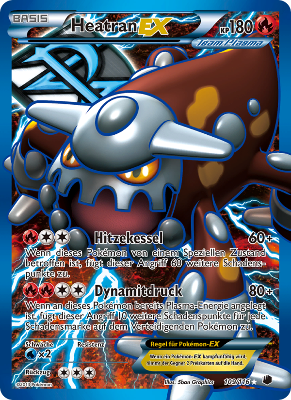 Heatran-EX 109 — Plasma-Frost (German Pokémon TCG card)