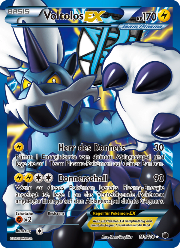 Voltolos-EX 110 — Plasma-Frost (German Pokémon TCG card)