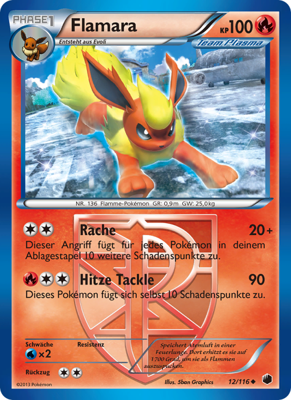 Flamara 12 — Plasma Freeze (German Pokémon TCG card)