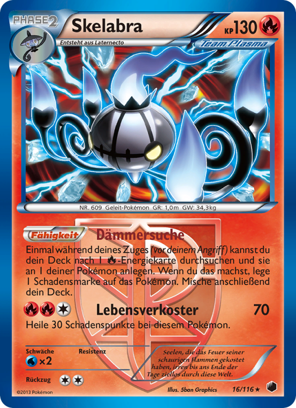 Skelabra 16 — Plasma Freeze (German Pokémon TCG card)