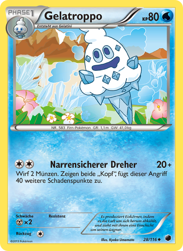 Gelatroppo 28 — Plasma-Frost (German Pokémon TCG card)