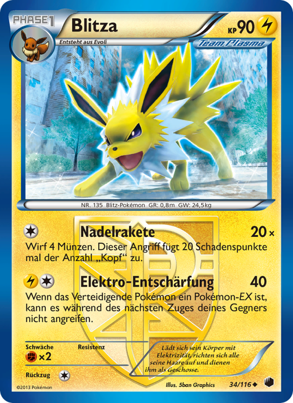 Blitza 34 — Plasma-Frost (German Pokémon TCG card)