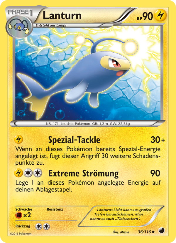 Lanturn 36 — Plasma-Frost (German Pokémon TCG card)