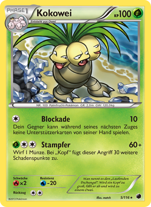 Kokowei 5 — Plasma Freeze (German Pokémon TCG card)