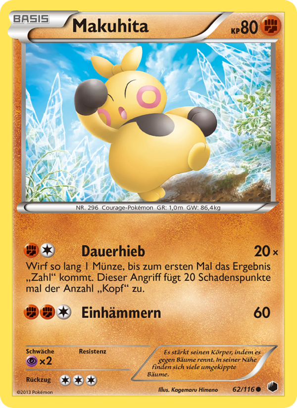 Makuhita 62 — Plasma Freeze (German Pokémon TCG card)
