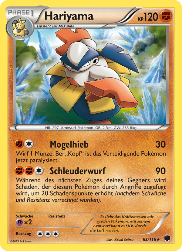 Hariyama 63 — Plasma Freeze (German Pokémon TCG card)