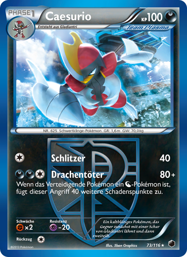 Caesurio 73 — Plasma-Frost (German Pokémon TCG card)