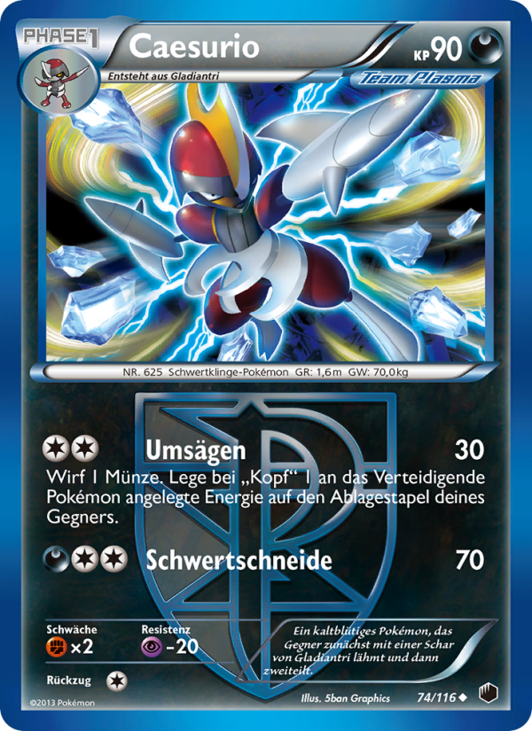 Caesurio 74 — Plasma-Frost (German Pokémon TCG card)