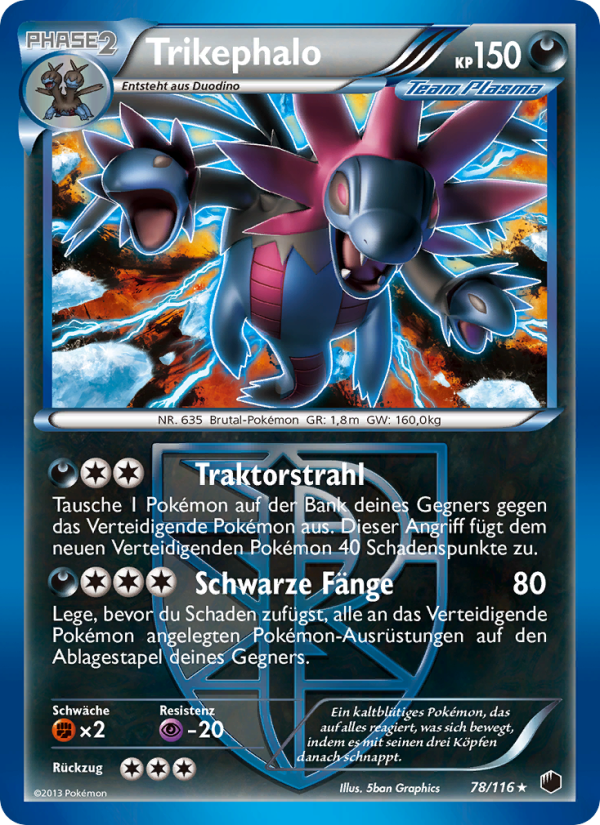 Trikephalo 78 — Plasma-Frost (German Pokémon TCG card)