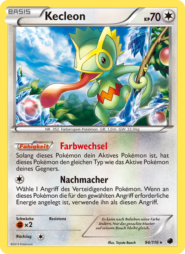 Kecleon 94 — Plasma Freeze (German Pokémon TCG card)
