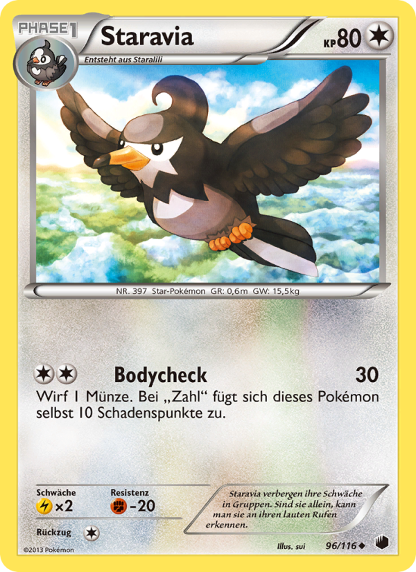 Staravia 96 — Plasma Freeze (German Pokémon TCG card)