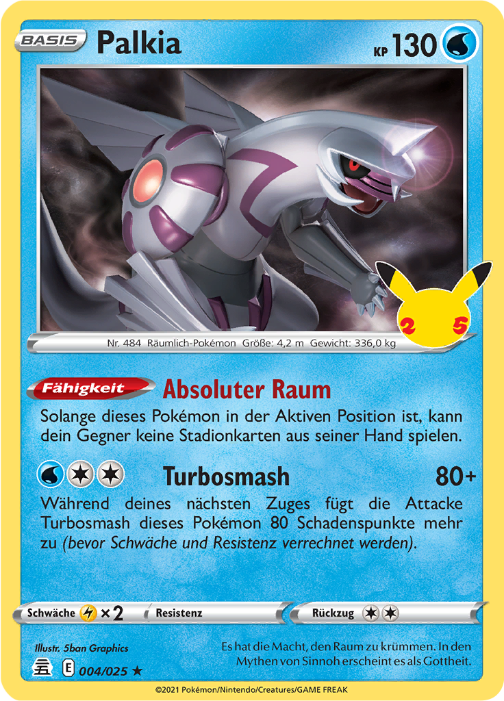 Palkia 004/025 — Celebrations (German Pokémon TCG card)