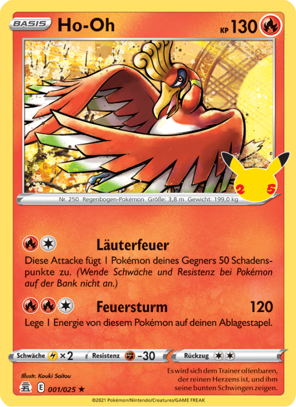 Ho-Oh 1 — Celebrations (German Pokémon TCG card)