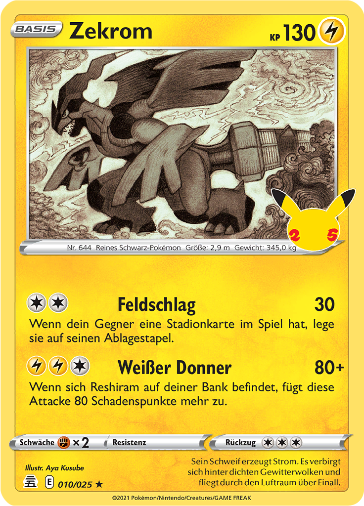 Zekrom 010/025 — Celebrations (German Pokémon TCG card)