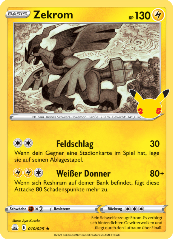 Zekrom 10 — Celebrations (German Pokémon TCG card)