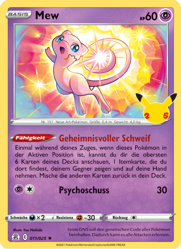 Mew 11 — Celebrations (German Pokémon TCG card)