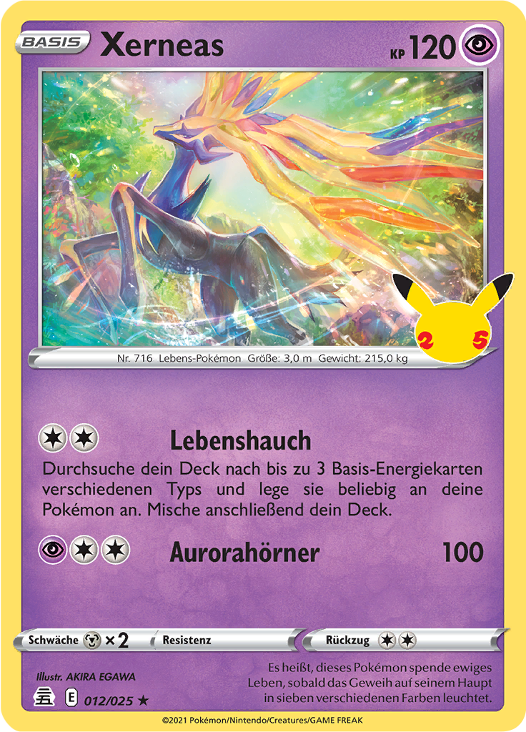 Xerneas 012/025 — Celebrations (German Pokémon TCG card)