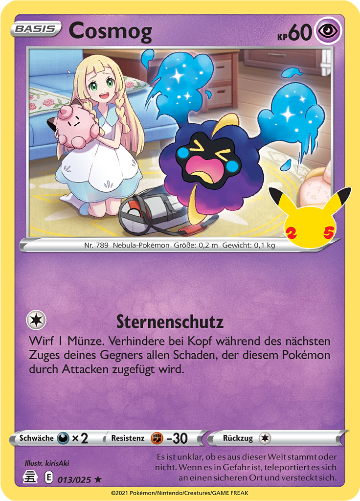 Cosmog 013/025 — Celebrations (German Pokémon TCG card)
