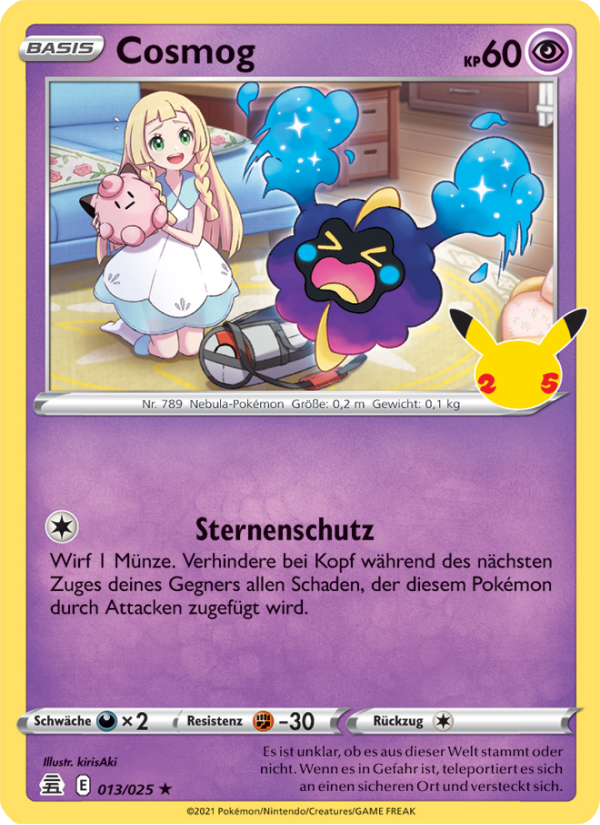 Cosmog 13 — Celebrations (German Pokémon TCG card)