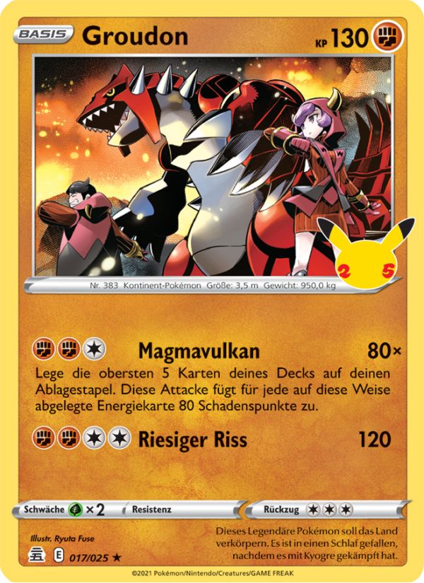 Groudon 17 — Celebrations (German Pokémon TCG card)