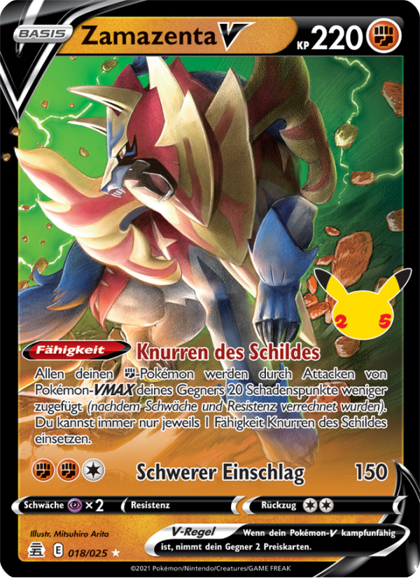 Zamazenta V 18 — Celebrations (German Pokémon TCG card)