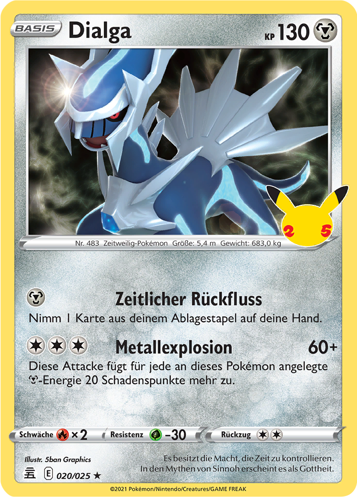 Dialga 020/025 — Celebrations (German Pokémon TCG card)