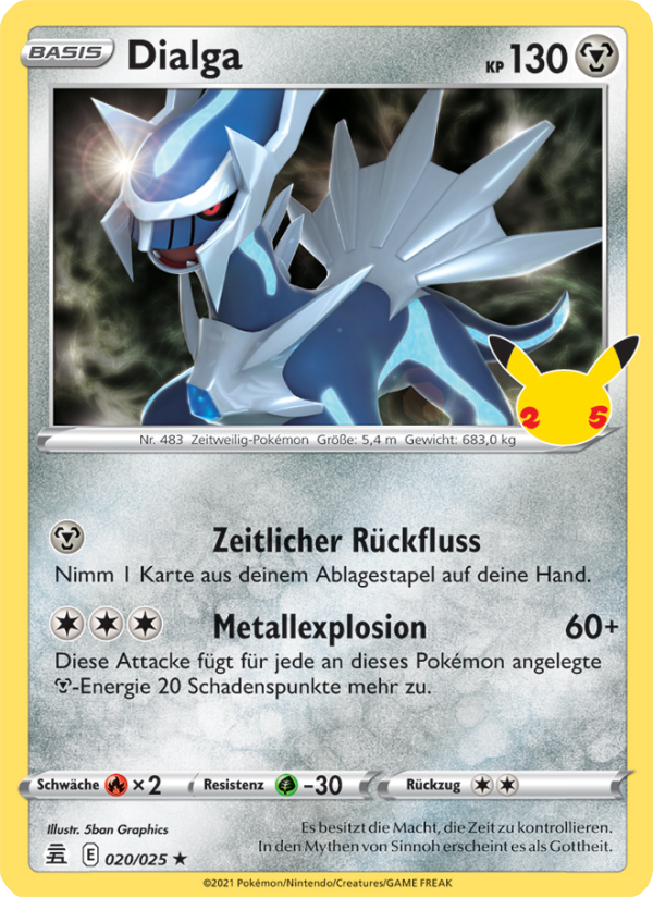 Dialga 20 — Celebrations (German Pokémon TCG card)