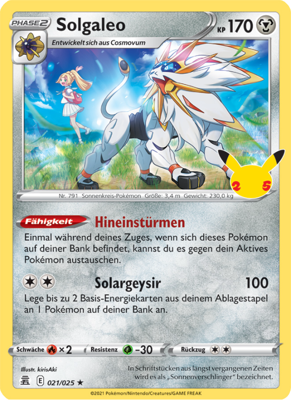 Solgaleo 21 — Celebrations (German Pokémon TCG card)