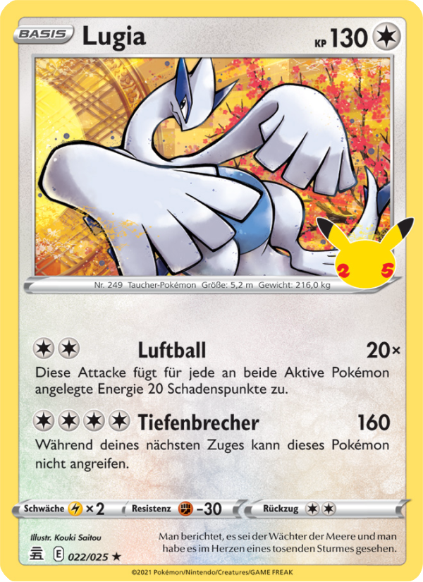 Lugia 22 — Celebrations (German Pokémon TCG card)