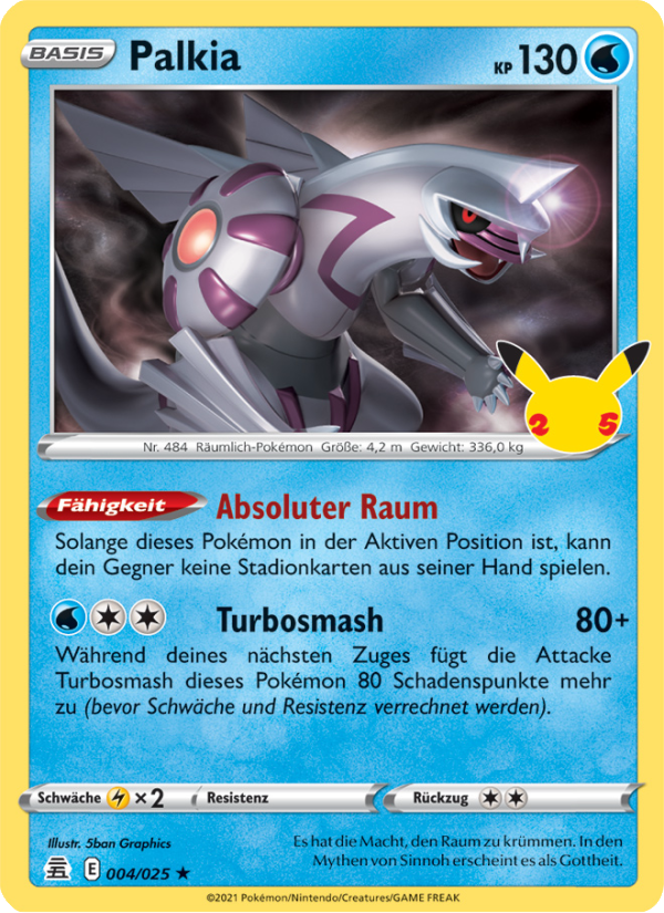 Palkia 4 — Celebrations (German Pokémon TCG card)