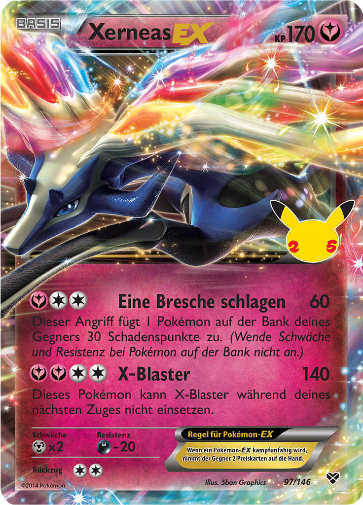 Xerneas EX 97/146 — Celebrations (German Pokémon TCG card)