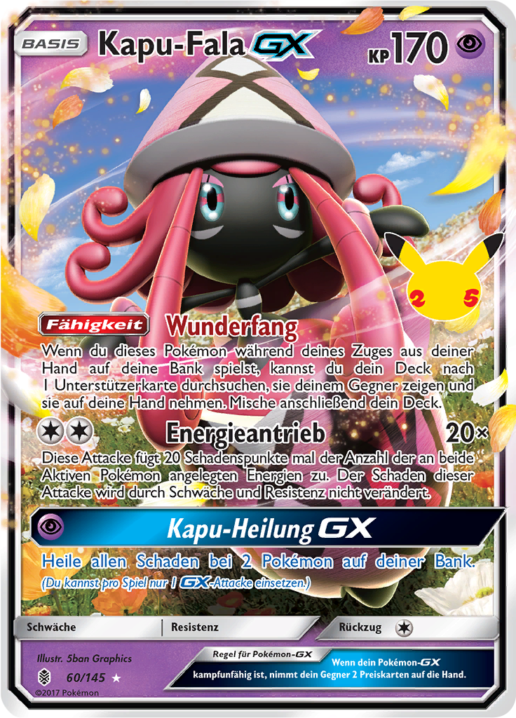 Kapu-Fala GX 60/145 — Celebrations (German Pokémon TCG card)