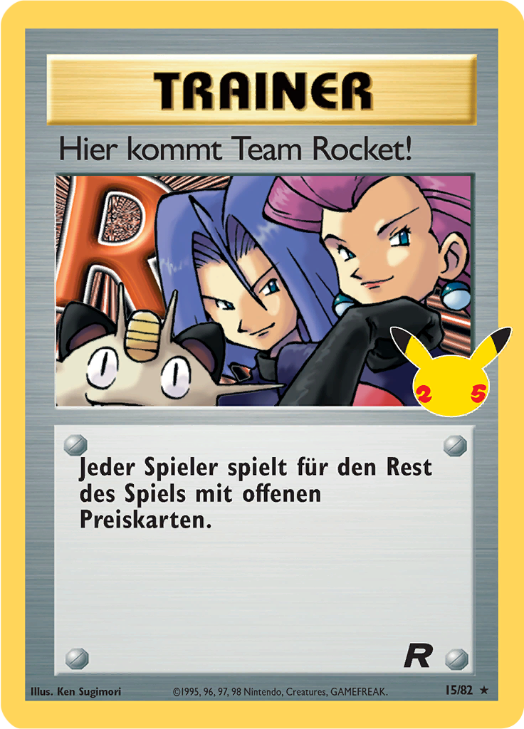 Hier kommt Team Rocket! 15/82 — Celebrations (German Pokémon TCG card)