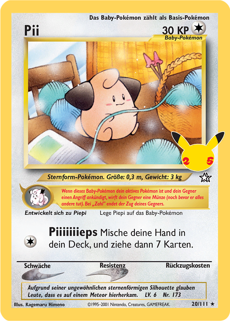 Pii 20/111 — Celebrations (German Pokémon TCG card)
