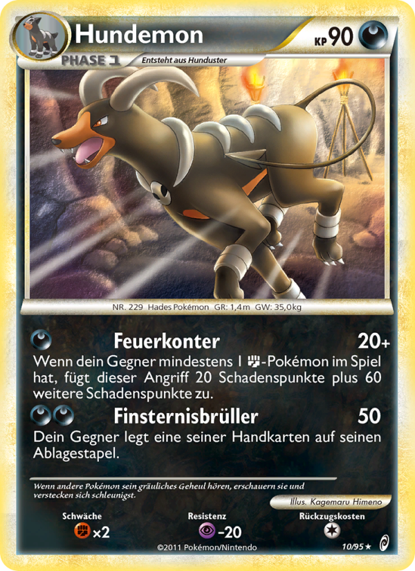 Hundemon 10 — Call of Legends (German Pokémon TCG card)