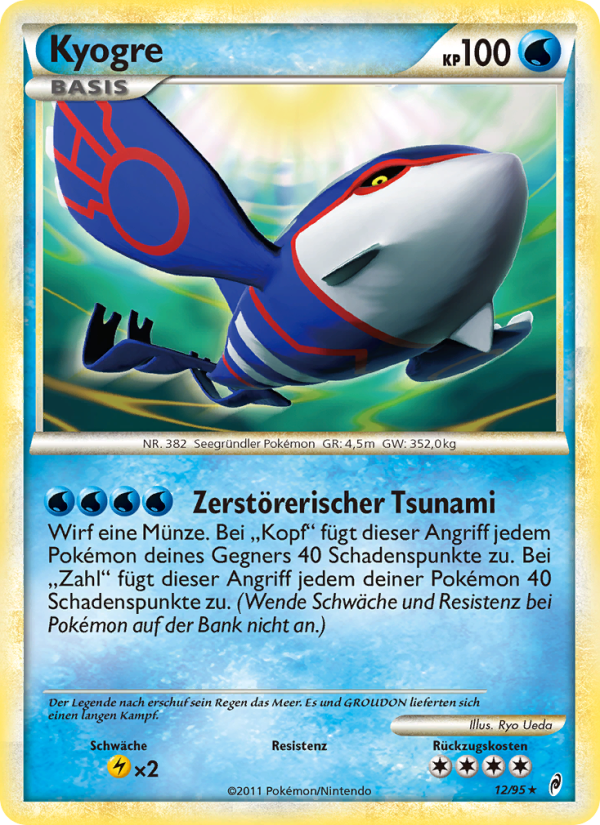 Kyogre 12 — Call of Legends (German Pokémon TCG card)