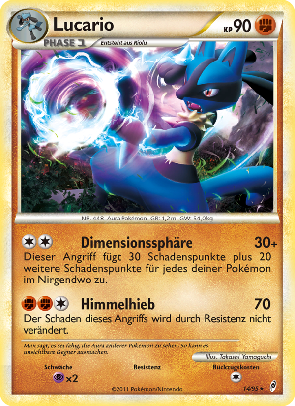 Lucario 14 — Call of Legends (German Pokémon TCG card)